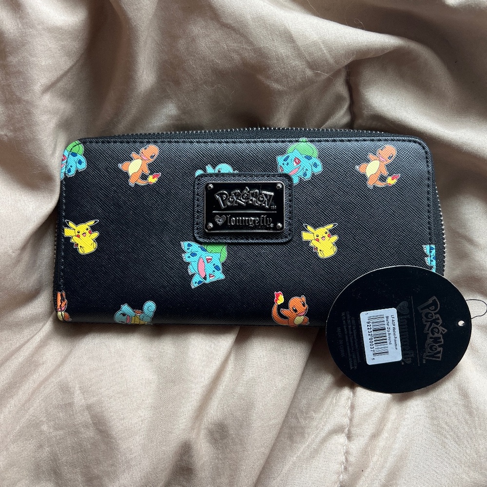 NWT RARE Starter Pokemon Loungefly Large Wallet